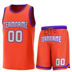 Orange Purple Classic Sets Basketball Jersey 1