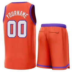 Orange Purple Classic Sets Basketball Jersey 3