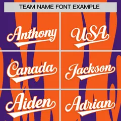 Orange Purple Flame Pattern Pullover Baseball Jersey 3