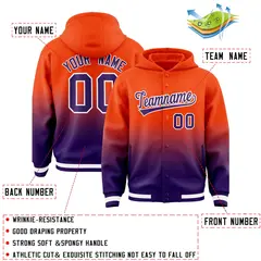 Orange Purple Gradient Letterman Varsity Jacket Hoodie 4
