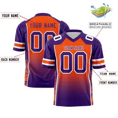 Orange Purple Gradient Side Pattern Football Jersey 2