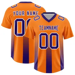 Orange Purple Gradient Vertical Stripe Football Jersey 1