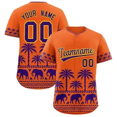 Orange Purple Graffiti Pattern Bossinia Baseball Jersey 1