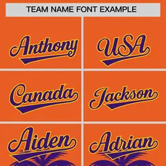 Orange Purple Graffiti Pattern Bossinia Baseball Jersey 3