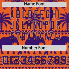 Orange Purple Graffiti Pattern Bossinia Baseball Jersey 4