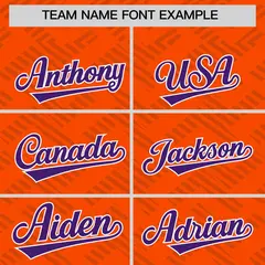 Orange Purple L Pattern Raglan Full-Snap Varsity Letterman Jacket 3