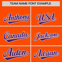 Orange Purple Leopard Graffiti Side Design Baseball Jersey 3