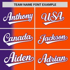 Orange Purple Pinstripe Gradient Baseball Jersey 3