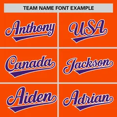 Orange Purple Pinstripe Raglan Baseball Jersey 3