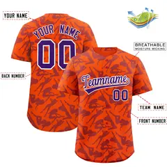 Orange Purple Playboy Graffiti Pattern Baseball Jersey 2