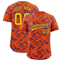 Orange Purple Playboy Graffiti Pattern Baseball Jersey 1