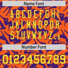 Orange Purple Playboy Graffiti Pattern Baseball Jersey 4