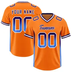 Orange Purple Powder Blue Gradient Sides Football Jersey 1