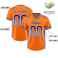 Orange Purple Powder Blue Gradient Sides Football Jersey 2