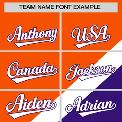 Orange Purple Raglan Sleeves Varsity Full-Snap Letterman Jacket 3