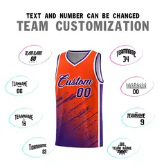 Orange Purple Splash Basketball Uniforms for Practice 4