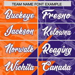 Orange Purple Split Lightning Pattern Football Jersey 3