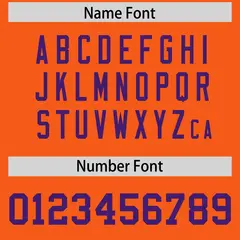 Orange Purple Square Neckline Football Jersey 4