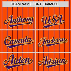 Orange Purple Stripe Raglan Sleeves Fashion Baseball Jersey 3