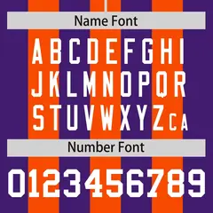 Orange Purple Thick Stripe Authentic Baseball Jersey 4