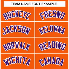 Orange Purple-White Classic Hockey Jersey 3