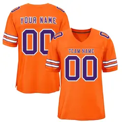 Orange Purple-White Classic Style Authentic Football Jersey 1