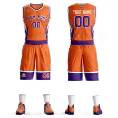 Orange Purple-White Graffiti Lightning Basketball Jersey