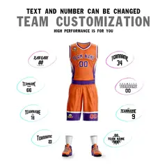 Orange Purple-White Graffiti Lightning Basketball Jersey 4