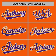 Orange Purple-White Raglan Varsity Full-Snap Letterman Jacket 3