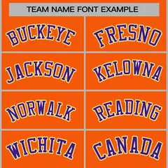 Orange Purple-White Raglan Varsity Full-Snap Letterman Jacket 3
