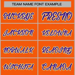 Orange Purple-White Raglan Varsity Full-Snap Letterman Jacket 5