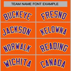 Orange Purple-White Raglan Varsity Full-Snap Letterman Jacket 5