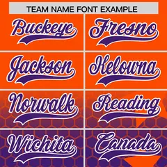 Orange Purple White Rising Stars Gradient Baseball Jersey 3