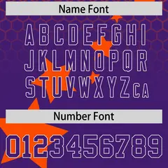 Orange Purple White Rising Stars Gradient Baseball Jersey 4