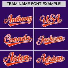 Orange Purple White Short Sleeve Full-Snap Varsity Jacket 5