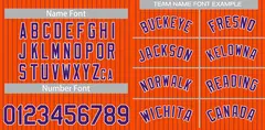 Orange Purple-White Stripe Fashion Baseball Jersey 2