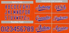 Orange Purple-White Stripe Fashion Baseball Jersey 2