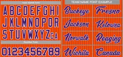 Orange Purple-White Stripe Fashion Baseball Jersey 3