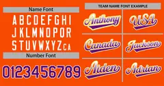 Orange Purple-Yellow Raglan Sleeves Baseball Jersey 3