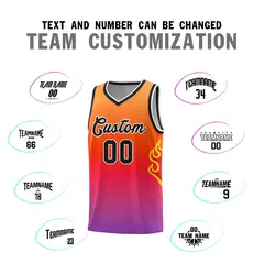Orange Red-Black Flame Gradient Basketball Jersey 4