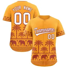 Orange Red Graffiti Pattern Bossinia Style Baseball Jersey