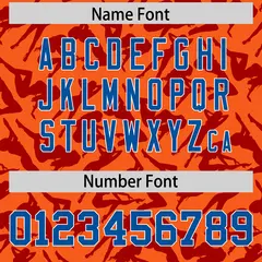 Orange Red Playboy Graffiti Pattern Baseball Jersey 4