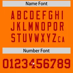 Orange Red Sequin Lettering Breathable Football Jersey 4