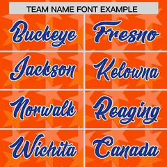 Orange Royal All Star Graffiti Pattern Football Jersey 3