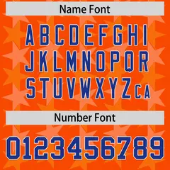 Orange Royal All Star Graffiti Pattern Football Jersey 4