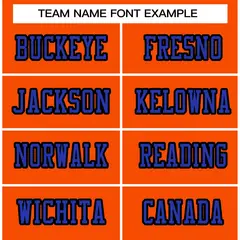 Orange Royal-Black Classic Style Authentic Football Jersey 3