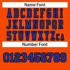 Orange Royal-Black Classic Style Authentic Football Jersey 4