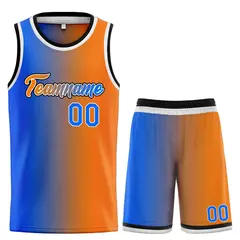 Orange Royal-Black Gradient Heal Basketball Jersey