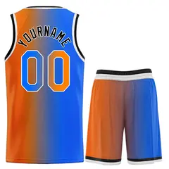 Orange Royal-Black Gradient Heal Basketball Jersey 2