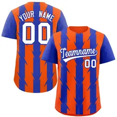 Orange Royal Blade Pattern Raglan Baseball Jersey 1